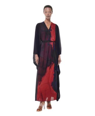Women's Printed Belted Maxi Kaftan