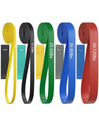 5 Pack Resistance Pull Up Bands Workout Set For Men Women Fitness