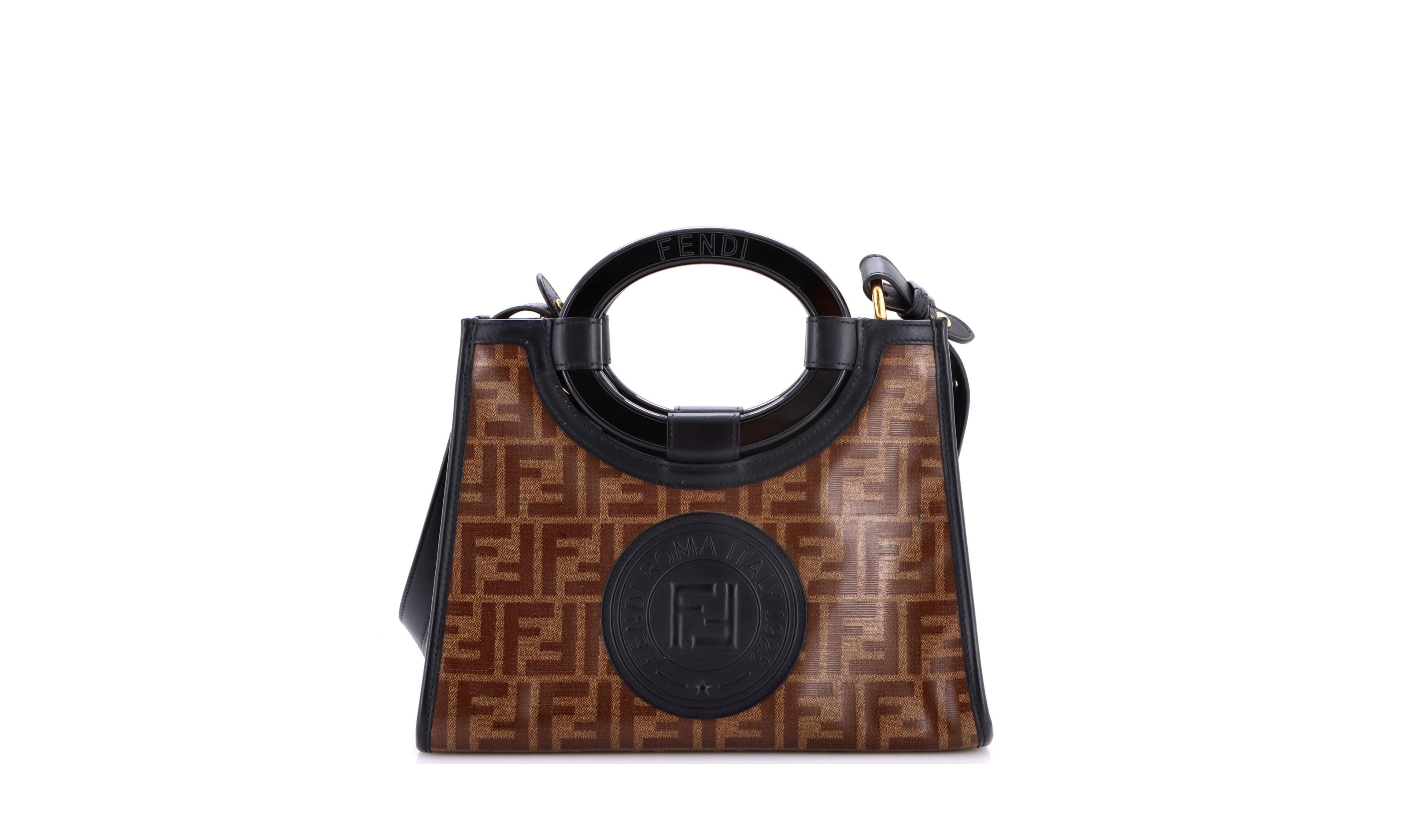 Pre-Owned Fendi Small Runaway Shopper Tote Zucca Coated Canvas