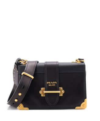 Large Cahier Crossbody Bag Leather and Saffiano Leather