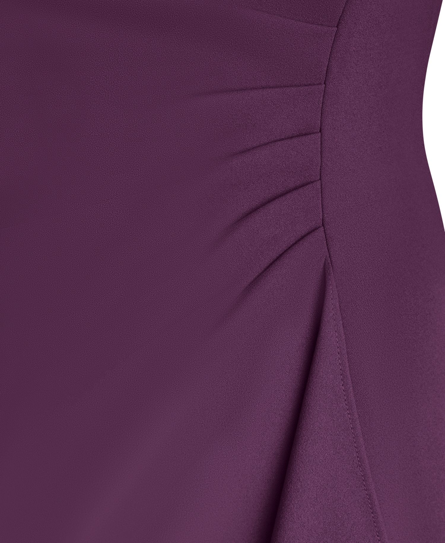 Women's Bubble-Sleeve Scuba Crepe Ruched Sheath Dress