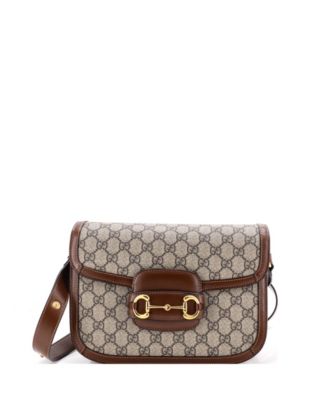 Small Horsebit 1955 Coated Canvas Shoulder Bag