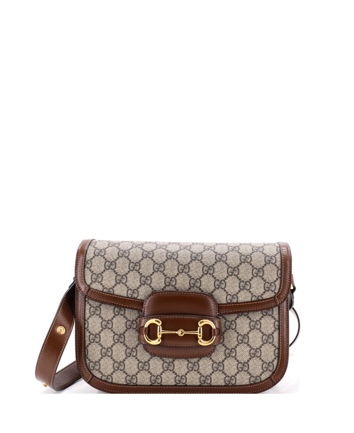 Pre-Owned Gucci Small Horsebit 1955 Coated Canvas Shoulder Bag