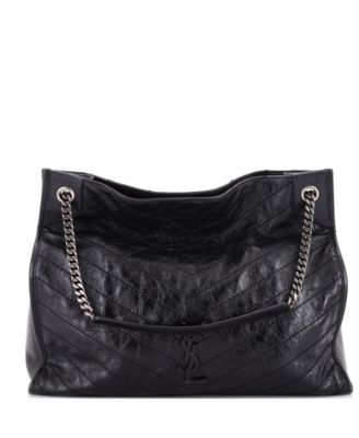 Large Niki Shopping Tote Matelasse Chevron Leather
