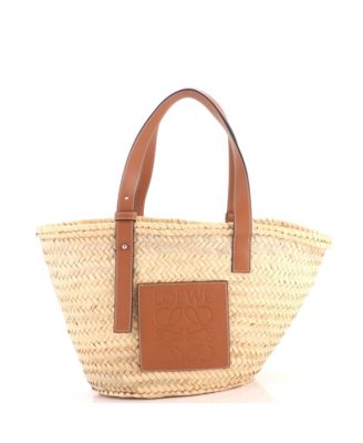 Medium Basket Tote Raffia