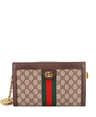 Small Ophidia Chain Shoulder Bag GG Coated Canvas