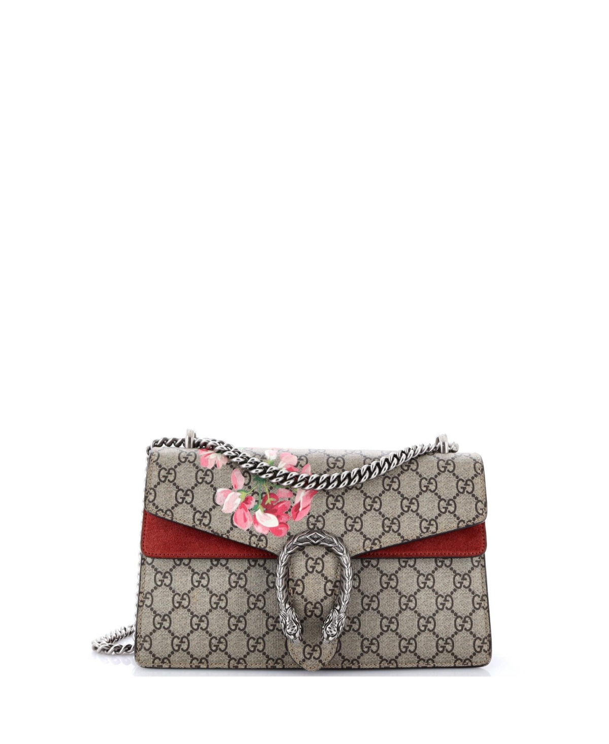 Pre-Owned Gucci Small Dionysus Bag Blooms Print Gg Coated Canvas - Brown