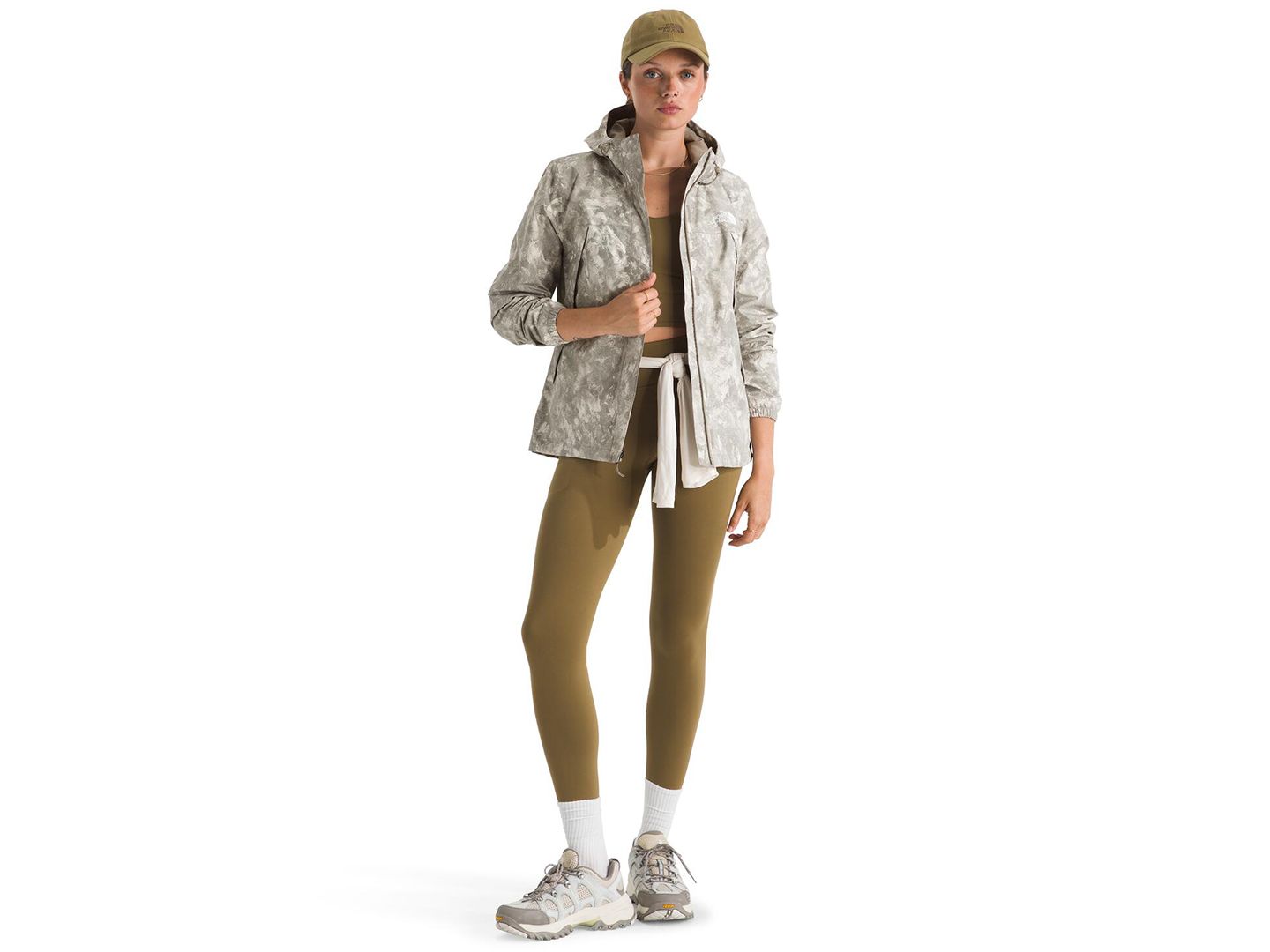 Женская куртка The North Face Antora Hooded, цвет: Каменный меловой с принтом — фото 2