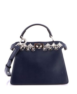Petite Peekaboo ISeeU Bag Crystal Embellished Leather