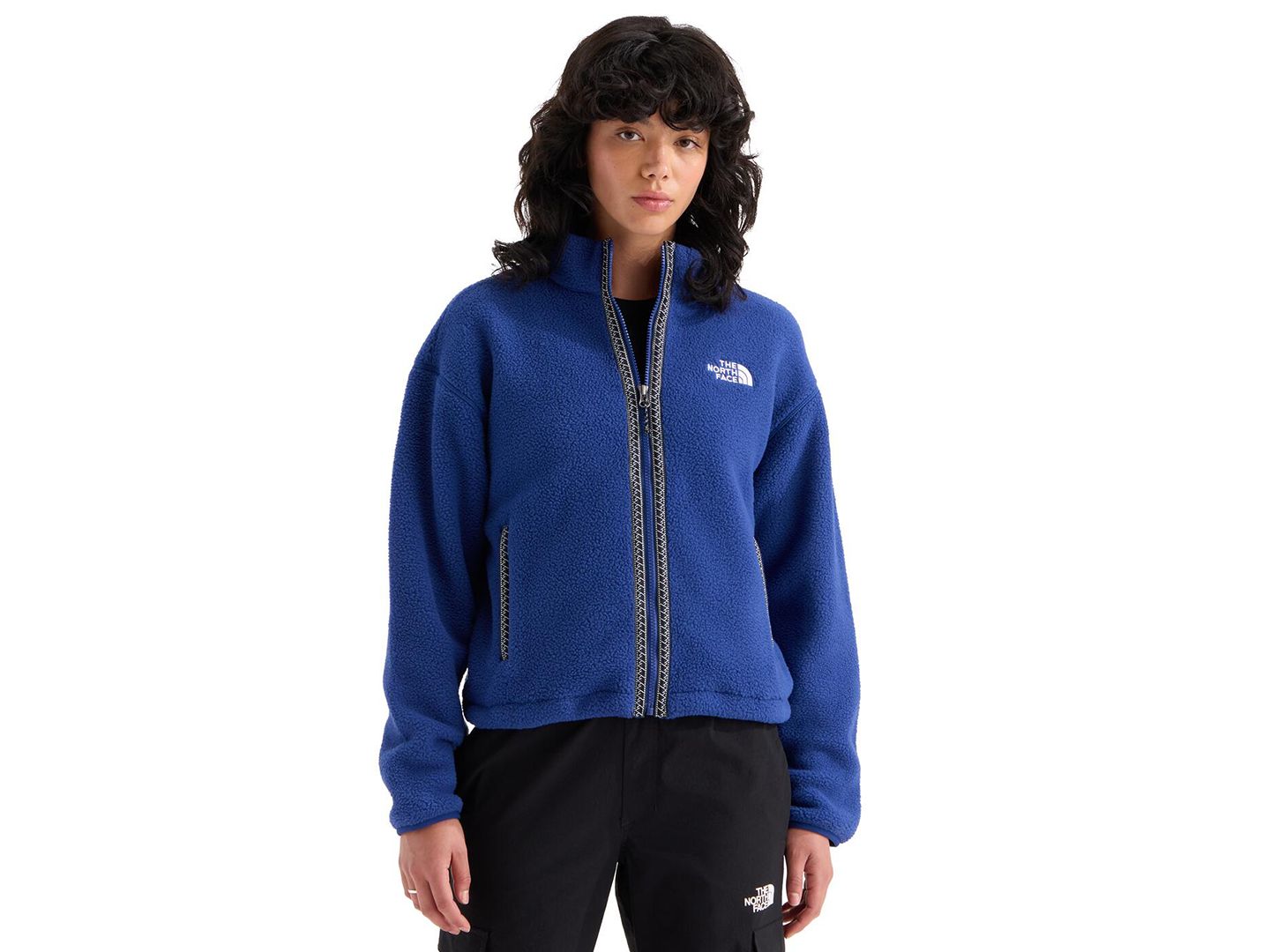 Женская флисовая куртка The North Face TNF Fleeski на молнии, цвет: Сливовый — фото 6