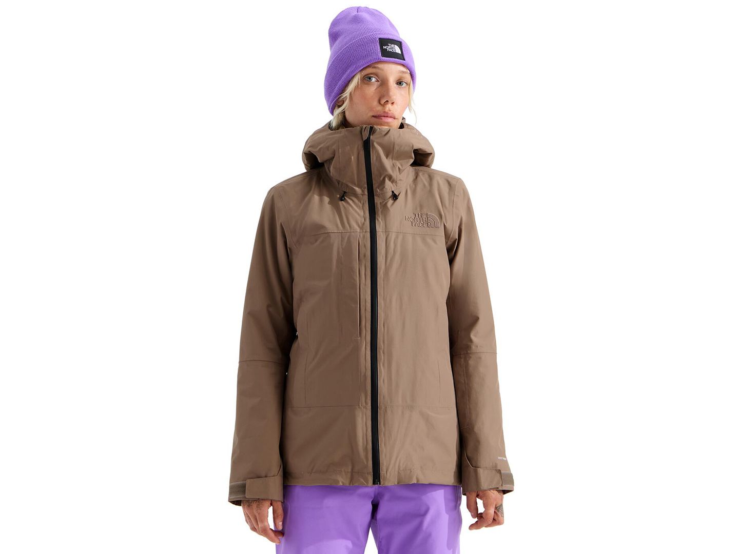 Женская куртка The North Face Thermo-Ball Snow Hooded, цвет: Бордовый — фото 22