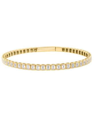 Lab-Grown Diamond Emerald-Cut Bangle Bracelet (2-7/8 ct. t.w.) in 14k Yellow Gold