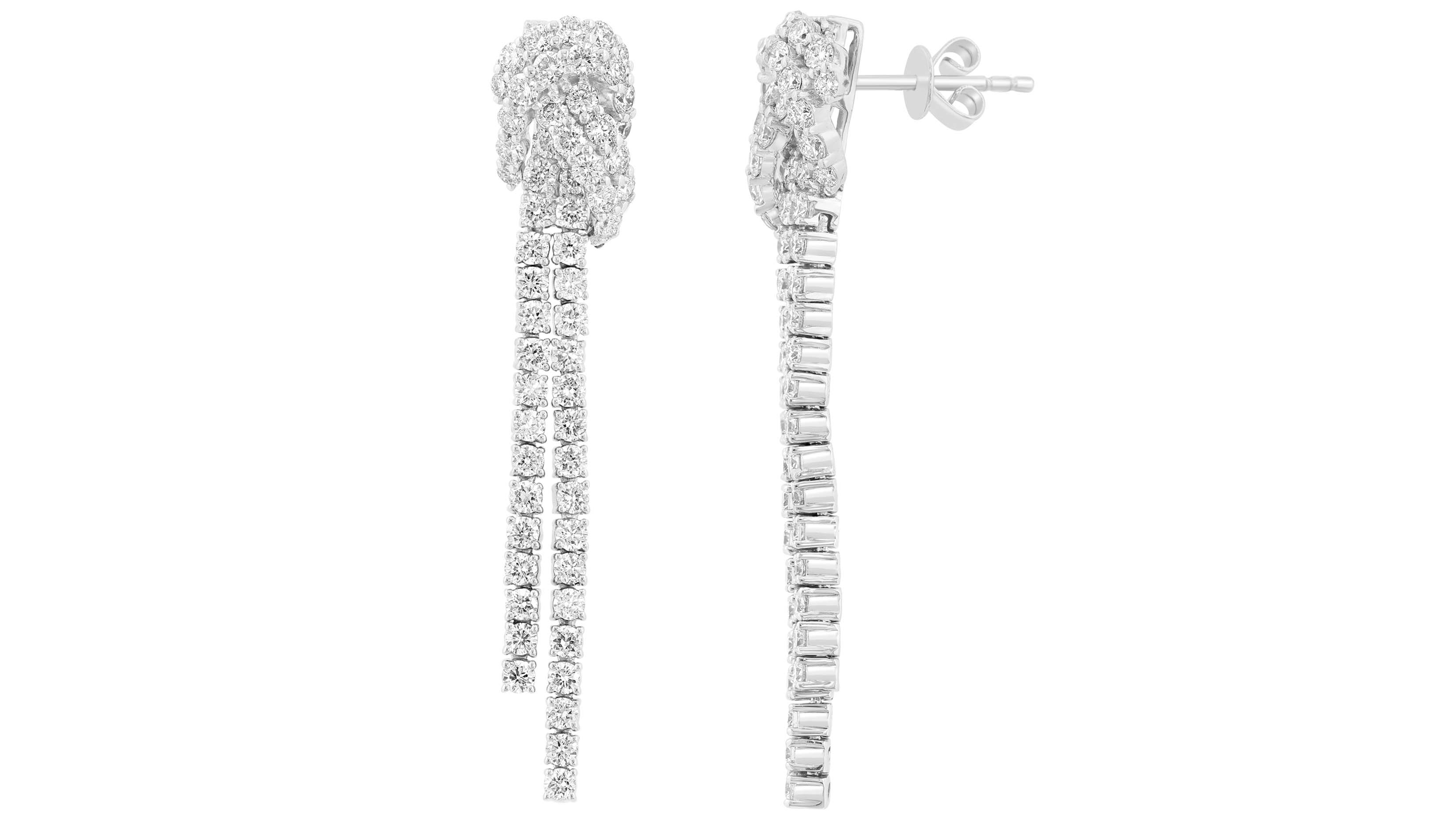 Effy Collection Lab-Grown Diamond Earrings (2-1/3 ct. t.w.) in 14k White Gold