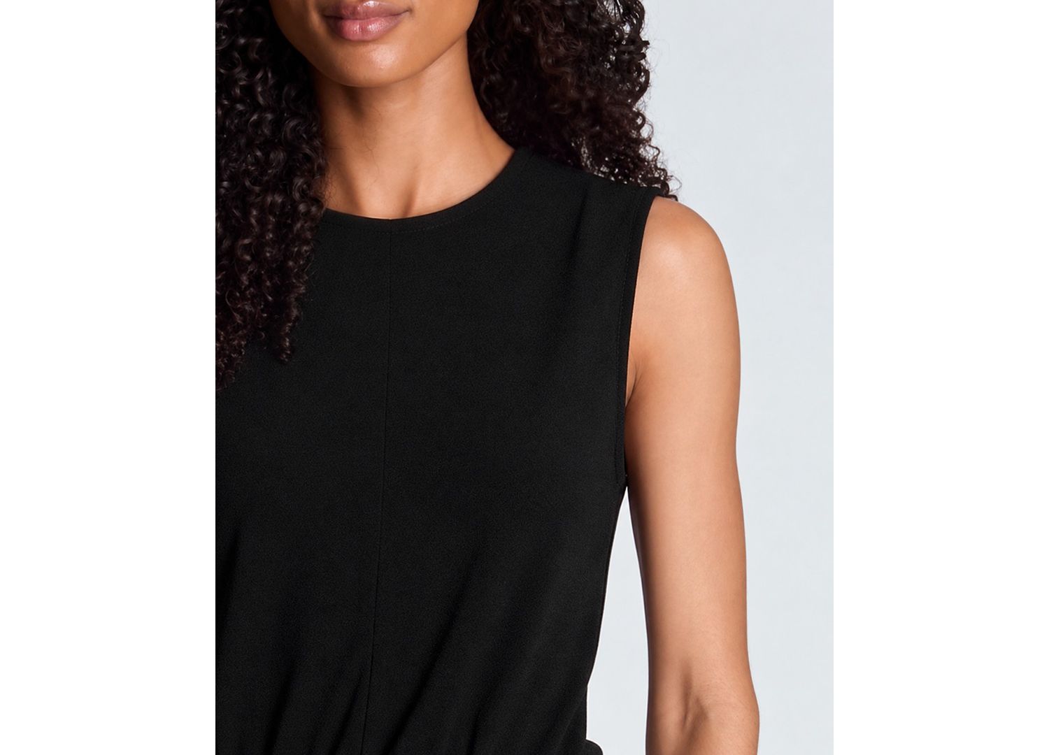 Women's Asymmetric-Hem Textured-Crepe Dress