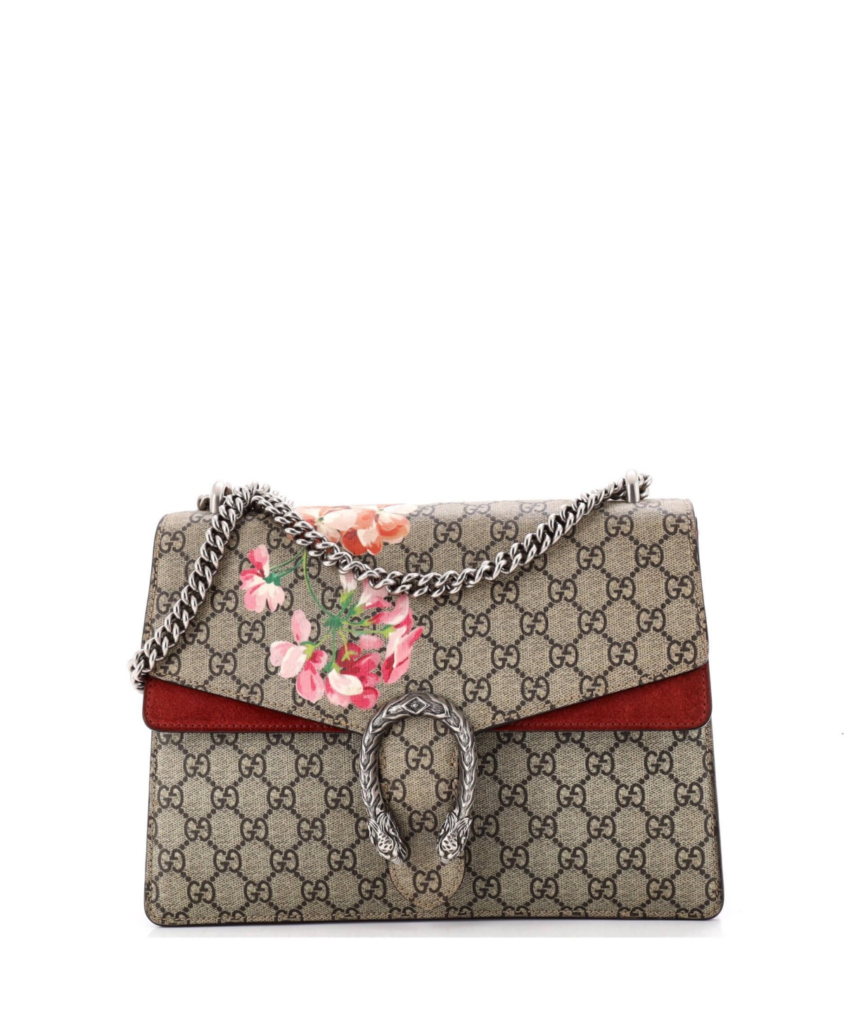 Pre-Owned Gucci Medium Dionysus Bag Blooms Print Gg Coated Canvas - Brown