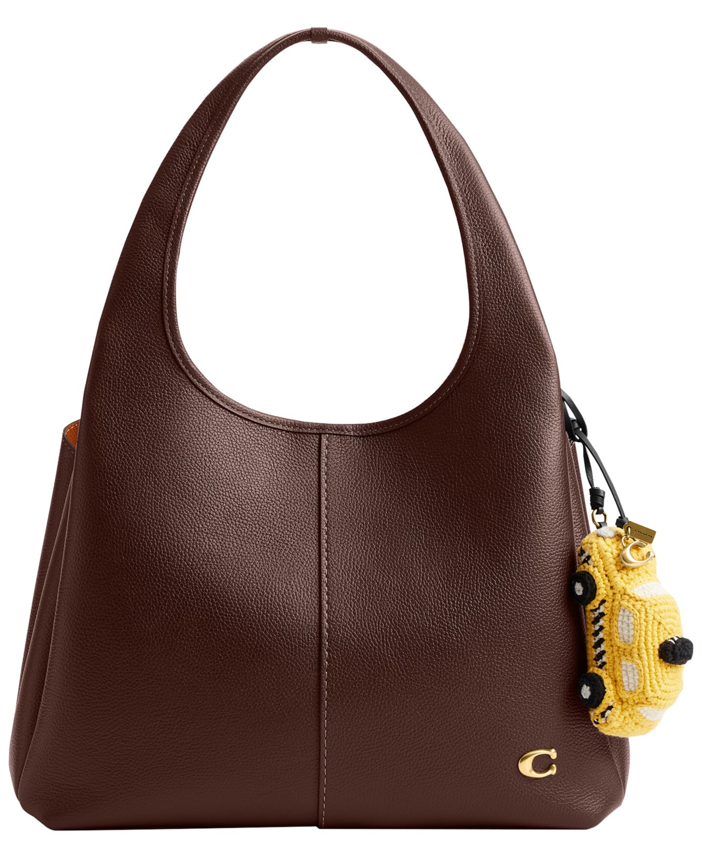 Женский брелок Coach Taxi Crochet Bag Charm, цвет: Латунный / Жёлтый разноцветный — фото 3