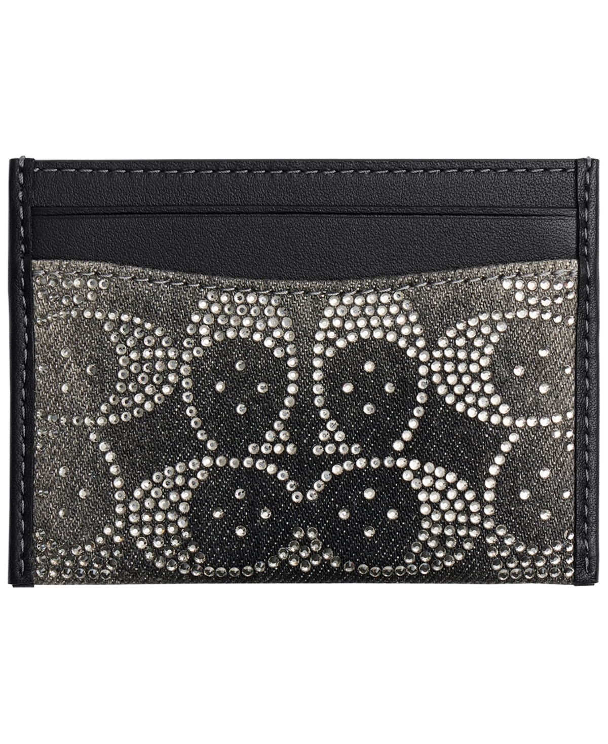 Coach Essential Crystal Signature Denim Card Case