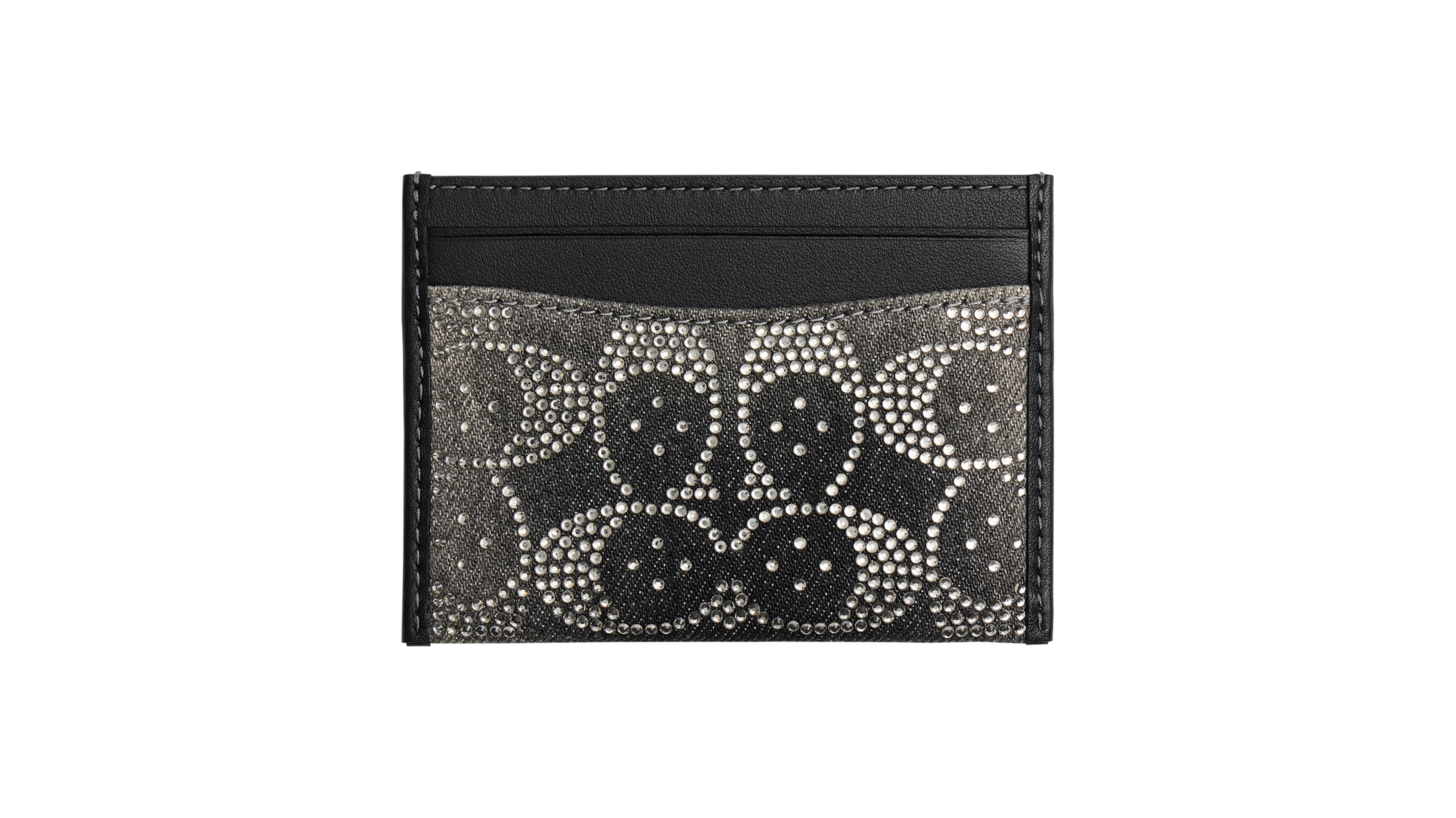 Coach Essential Crystal Signature Denim Card Case