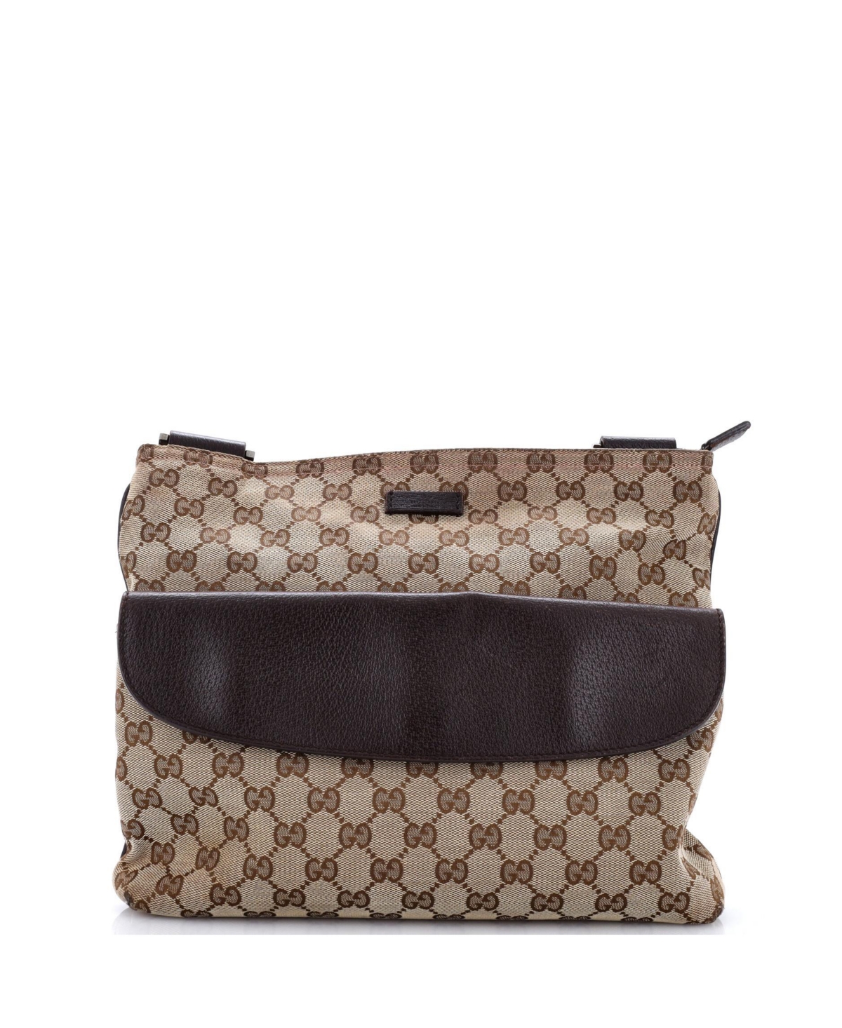 Pre-Owned Gucci Medium Front Pocket Messenger Bag Gg Canvas - Brown
