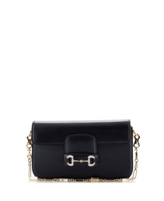 Mini Horsebit 1955 Shoulder Bag Leather with Crystal Detail