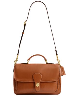 Metropolitan Medium Glazed Grain Leather Satchel Handbag