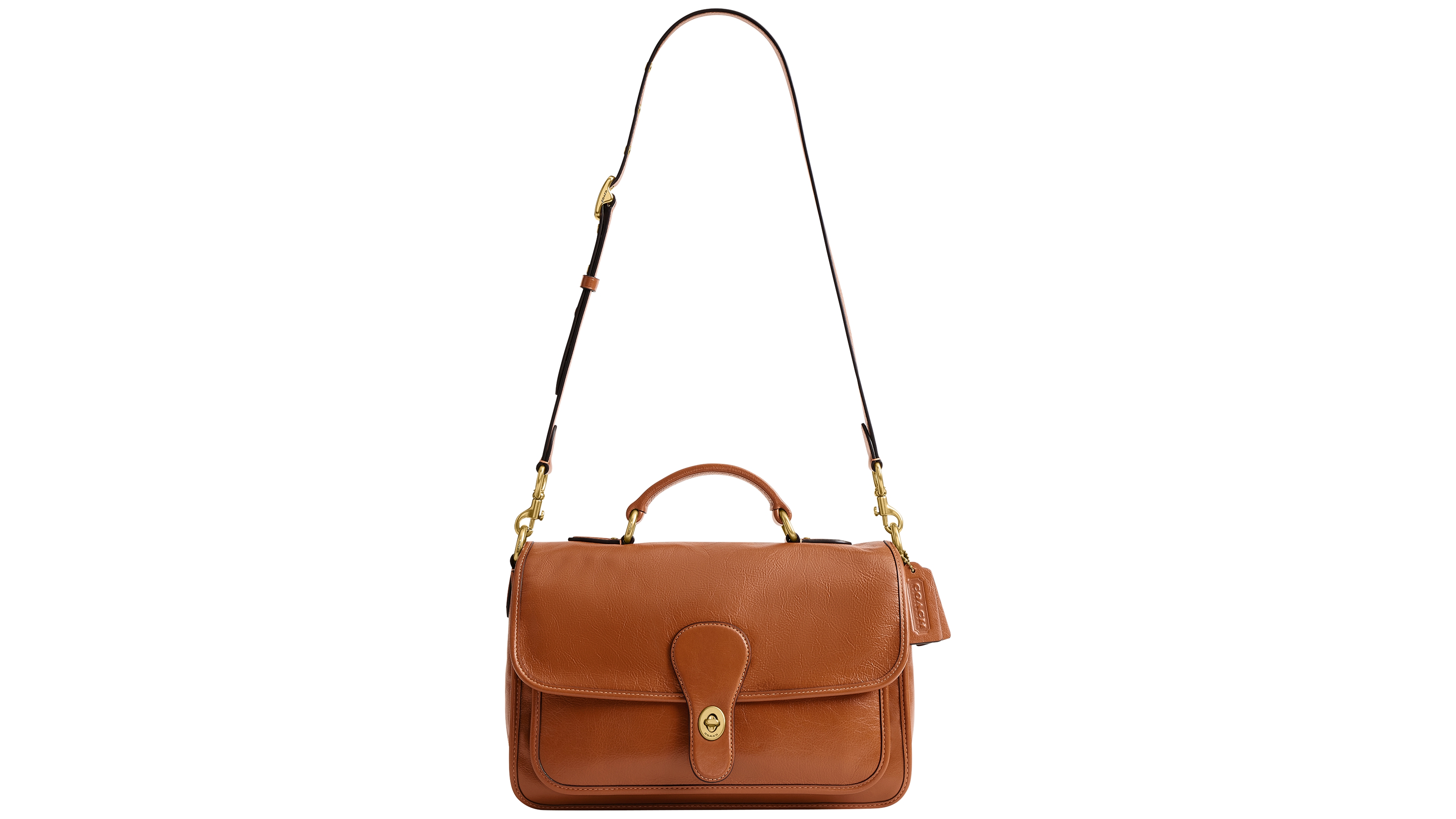 Coach Metropolitan Medium Glazed Grain Leather Satchel Handbag