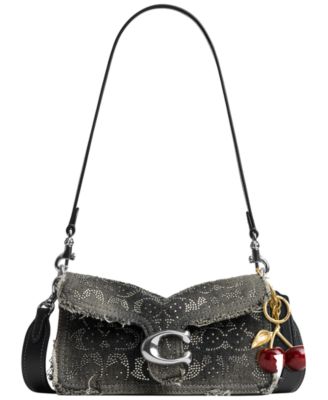 Tabby Mini Crystal Signature Denim Shoulder Bag 20