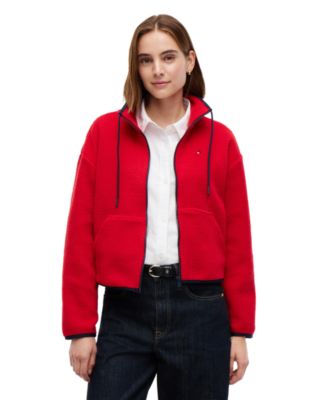 Women's Funnel Neck Long-Sleeve Fleece Jacket