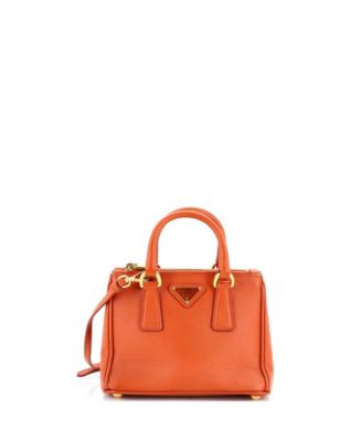 Mini Galleria Double Zip Tote Saffiano Leather
