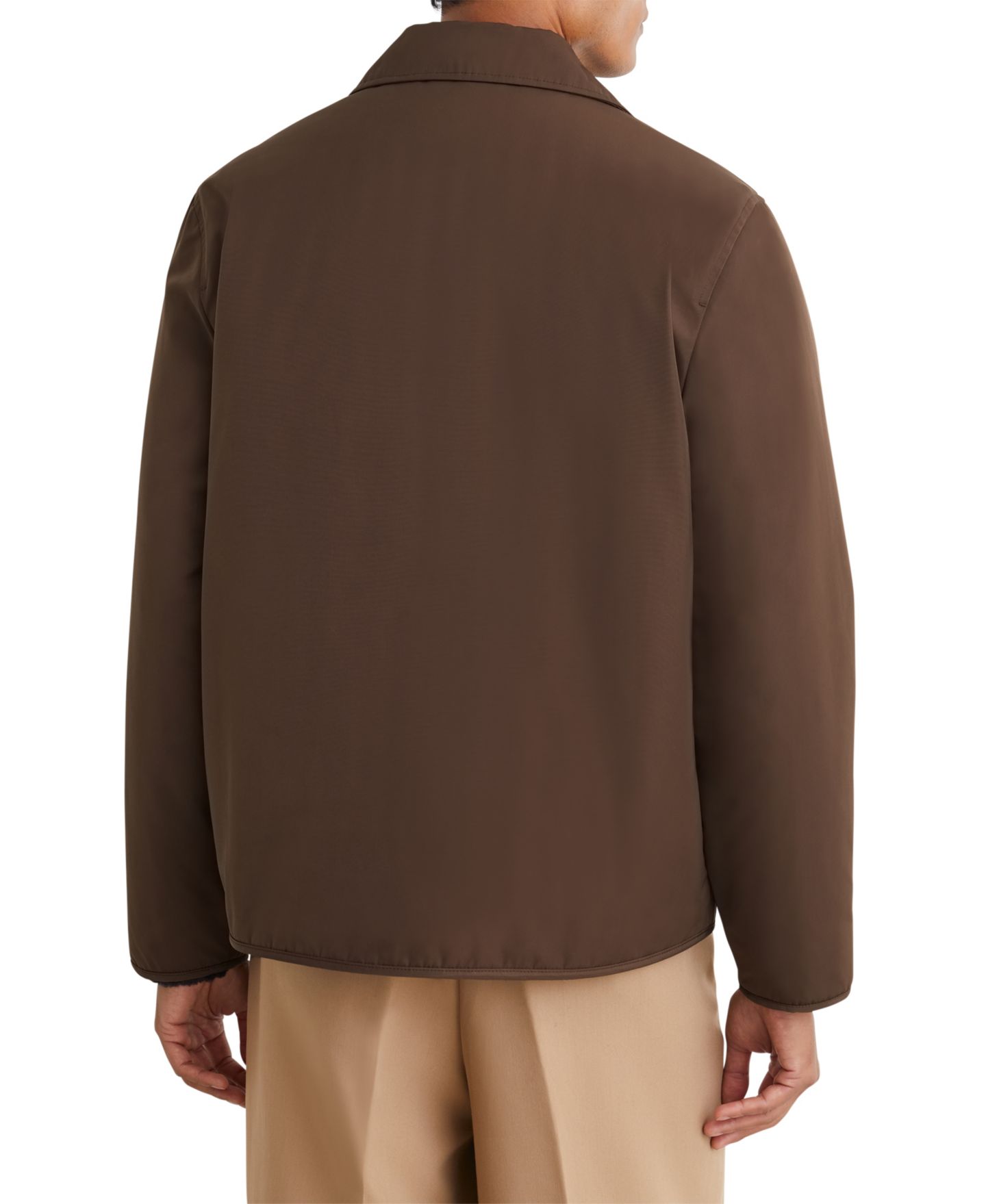 Мужская рубашка REISS Raider Lightly-Padded Regular-Fit Long-Sleeve Overshirt, цвет: Коричневый — фото 5