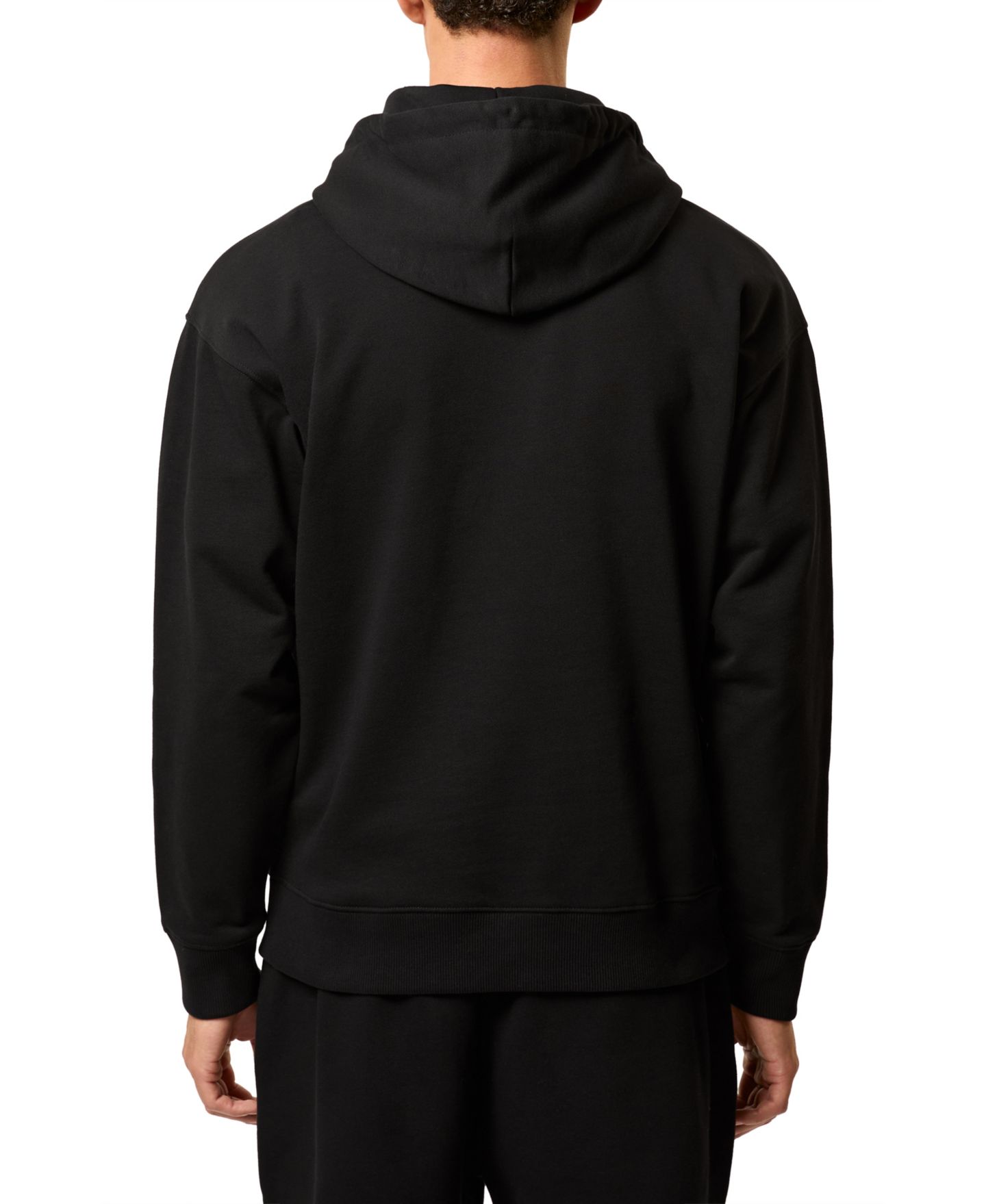 Мужское худи REISS Conlin Oversized Monogram-Embroidered Cotton, цвет: Чёрный — фото 5