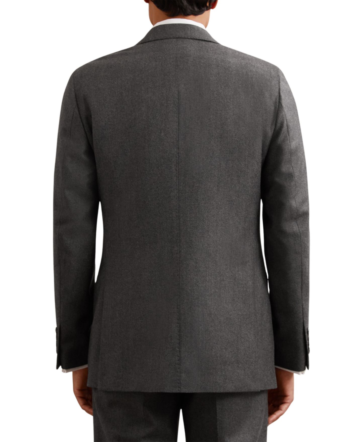 Мужской пиджак REISS Jackal Wool Flannel Single-Breasted Classic-Fit Blazer, цвет: Угольный серый — фото 5