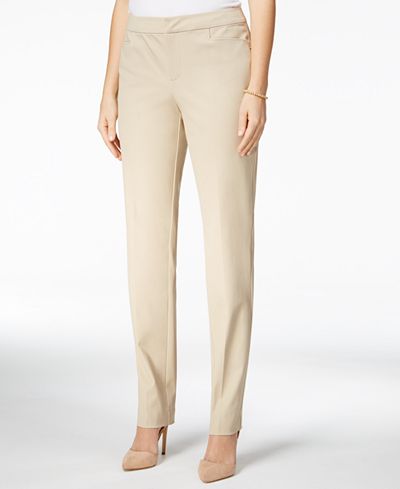 Charter Club Solid Bistretch Slim Leg Pant, Only at Macy's