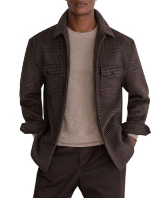Men's Liam Check Wool-Blend Classic-Fit Overshirt