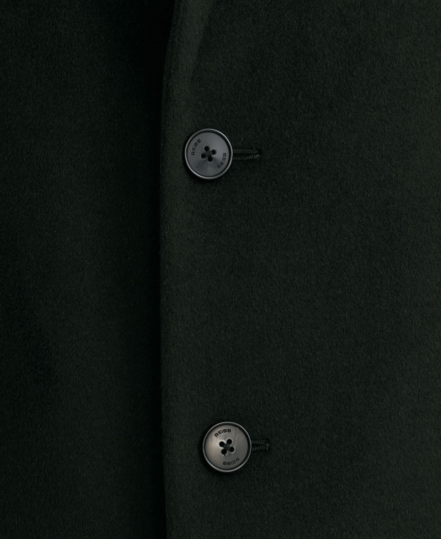 Мужское пальто REISS Knight Wool-Blend Single-Breasted Epsom, цвет: Зелёный — фото 4