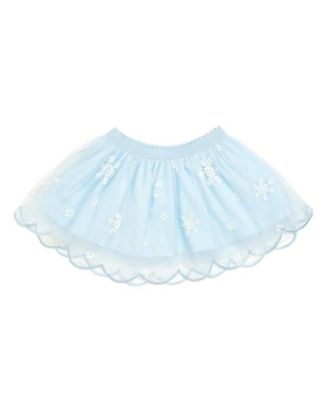 Girls' 4-16 Glitter Snowflake Scalloped Tutu Skirt