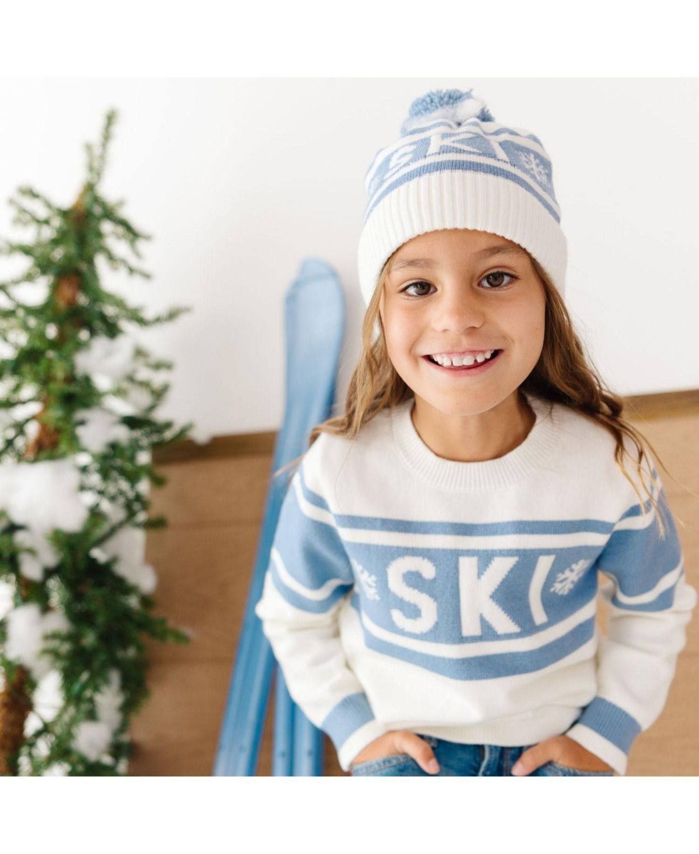 Детский свитер Sweet Wink Intarsia Crewneck Long-Sleeve, цвет: Кремовый — фото 3