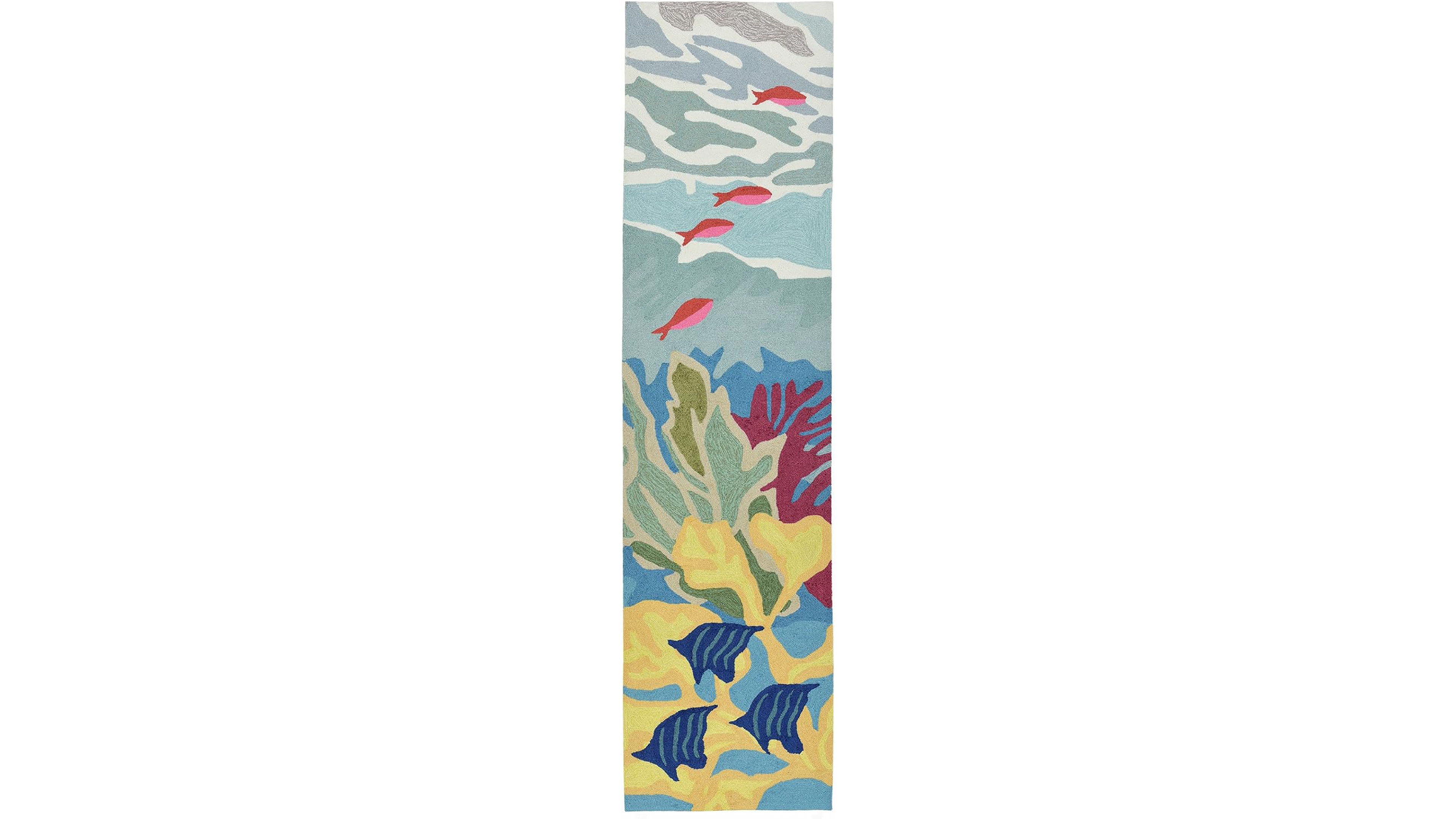 Liora Manne' Ravella 2275 Ocean View Blue 2' x 8' Indoor/Outdoor Runner Area Rug