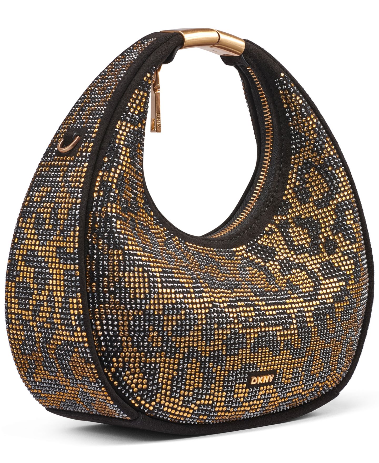 Женская сумка DKNY Margot Rhinestone Small Adjustable Strap Crossbody Handbag, цвет: Леопардовый — фото 3