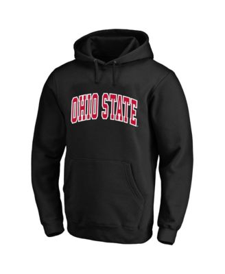 Men's  Black Ohio State Buckeyes Arch Over Tackle Twill Hoodie