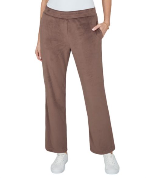 Женские брюки Alfred Dunner Pull-On Straight-Leg Velvet, цвет: Мокко