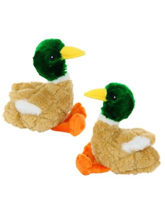 Jr Nature Duck 2 Pack, Durable Plush Squeaky Dog Toy