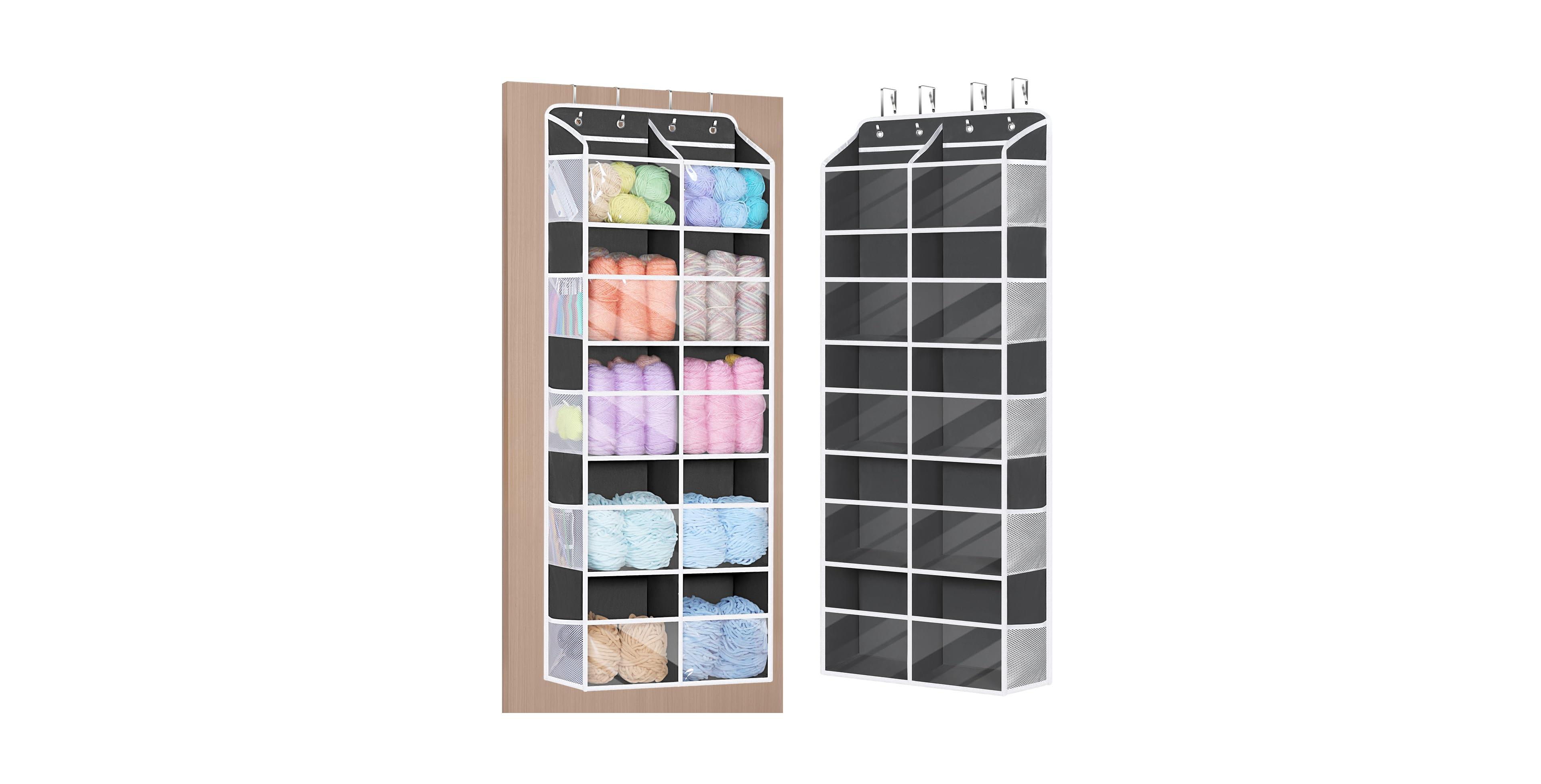 Aeelike Hanging Yarn Storage Organizer Extra Large Mesh Pockets Space Saving