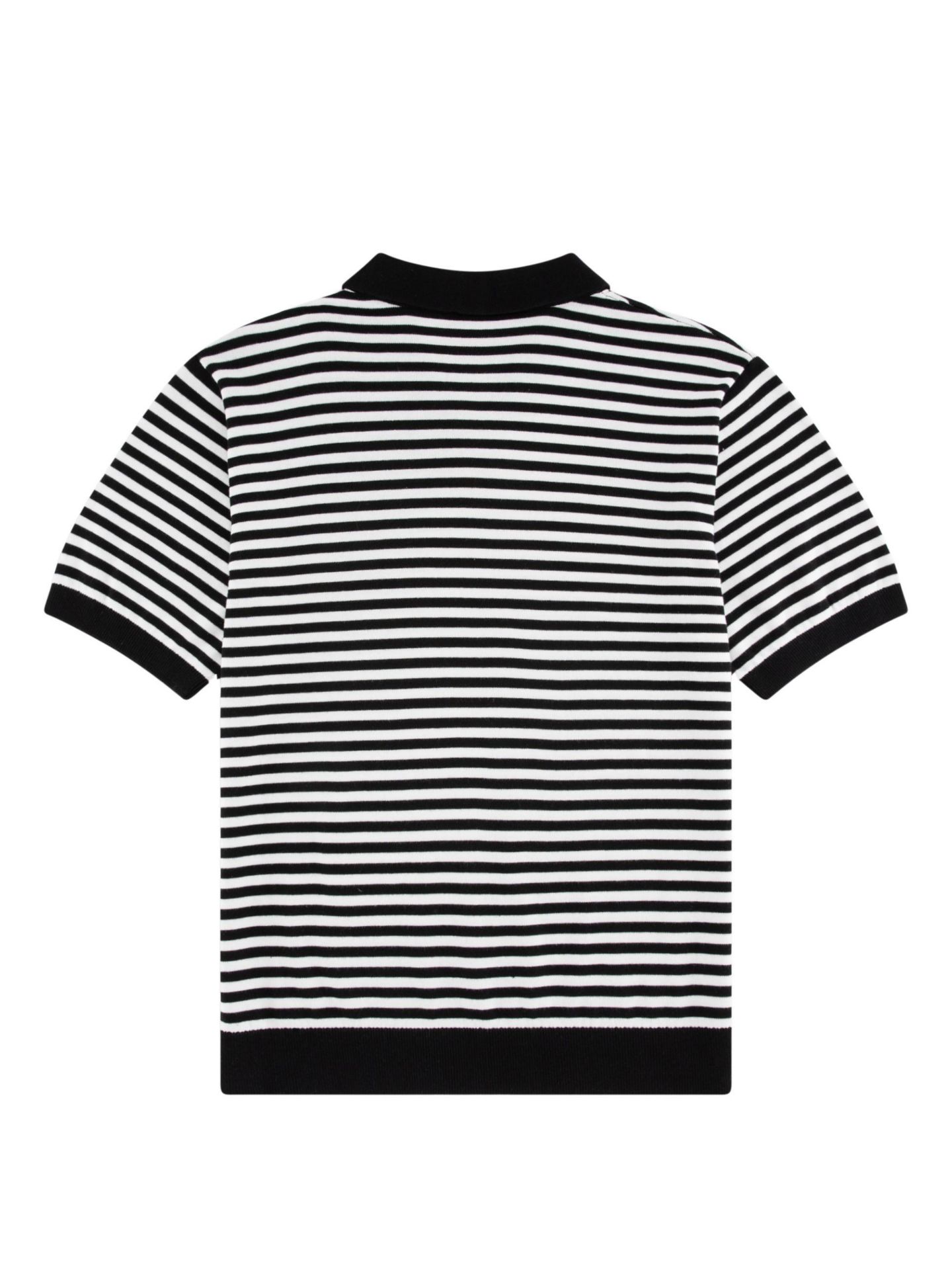 Мужское поло Walker & Hunt Milton Striped Short-Sleeve Polo, цвет: Чёрный / Кремовый — фото 3