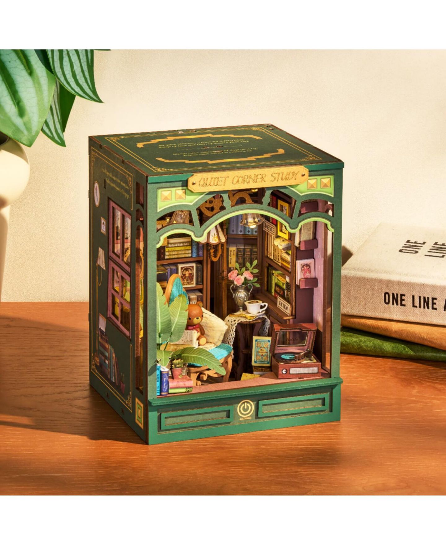 Детские конструкторы Robotime Vintage Library Quiet Corner Study Miniature House Kit, Ages 14 & Up — фото 2