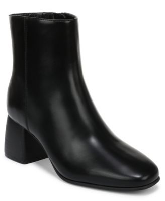 Women's Pollyy Faux Leather Block Heel Booties