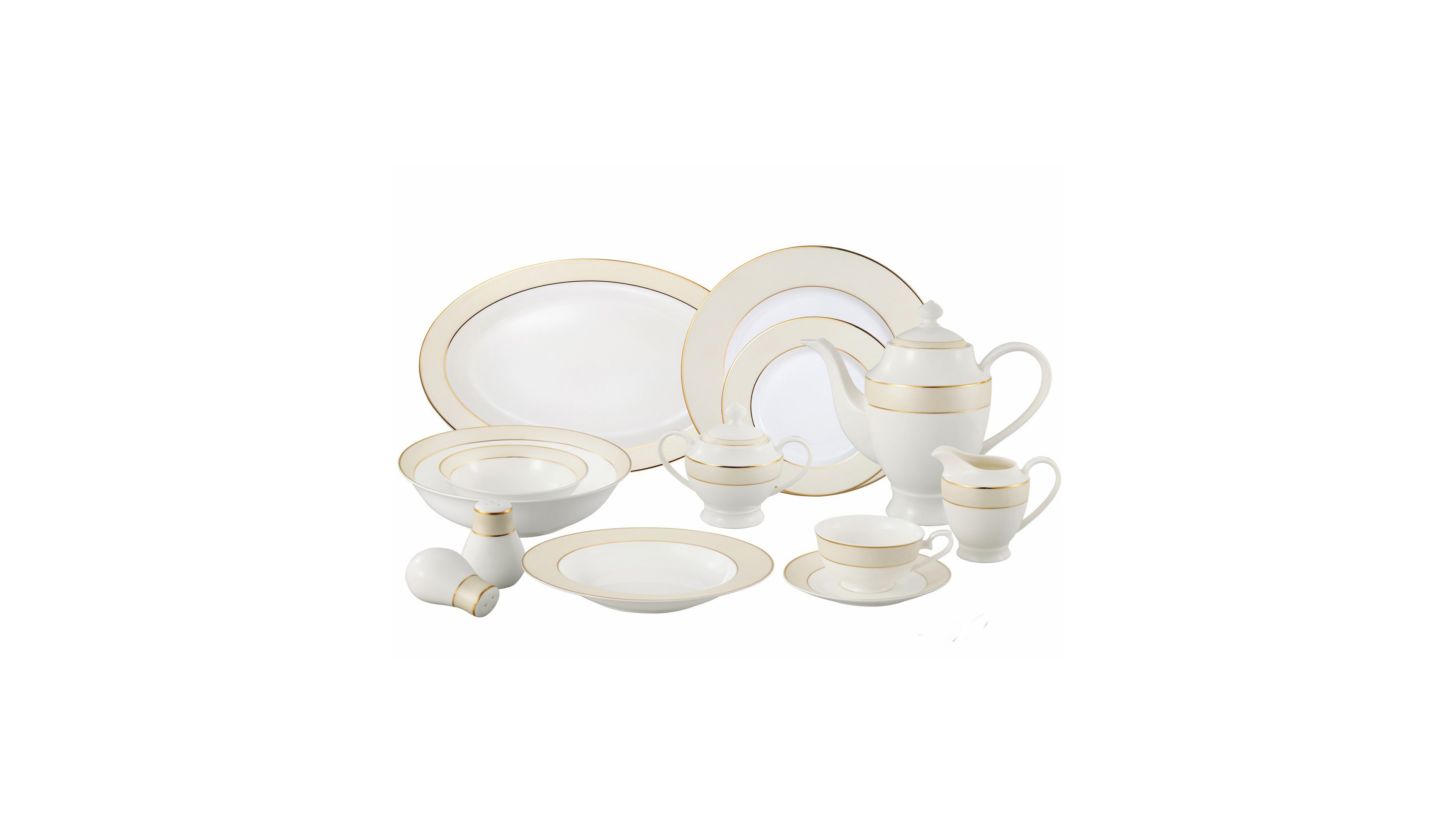 Lorren Home Trends Valentina 57-pc Dinnerware Set, Service for 8