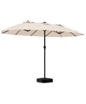 15.5FT Extra-Large Patio Umbrella with Base and 12 Reinforced Ribs