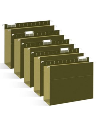 30 Pack Letter Size Hanging File Folders Reinforced Adjustable Tabs with Labels