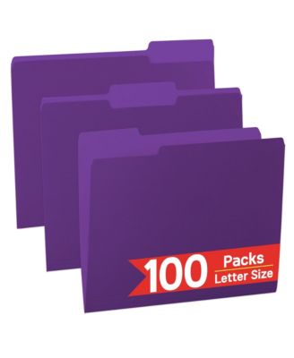 File Folders 1/3 Cut Tabs Heavy Duty Letter Size Bulk Organizer